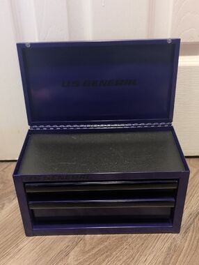 U.S. General Metal Tool Box Organizer - Deep Purple